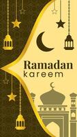 Best Modern Ramadan Kareem Reels Background for Engagement vector