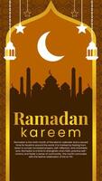 Colorful Ramadan Kareem Reels Background for Creative Use vector