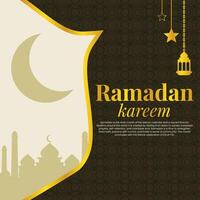 Best Elegant Ramadan Kareem Feed Design for Social Media Posts vector