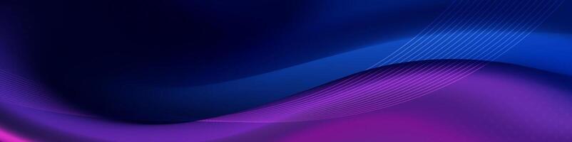 Abstract flowing background with a smooth transition from purple to blue vector
