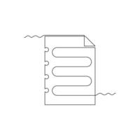 one line art paper illustration. line art, one continuous line, simple, hand drawn and sketch style. for icons, symbols, signs or logos vector