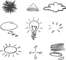 Illustration icon symbol sign drawing sketch idea isolated in a white background.eps vector