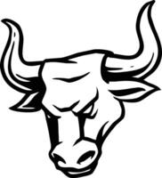 Illustration logo mascot bull isolated in a white background vector