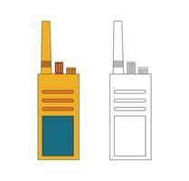 Illustration radio communication unique design with blank background vector