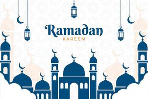 Ramadan Kareem flat design background vector