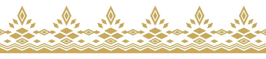 Timeless Aztec Stripe Ethnic Border Tribal Pattern for Modern Fabric Design. vector