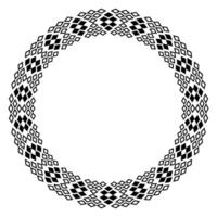 Indian Round Frame Border with Antique Pattern. vector