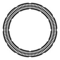 Ornamental Round Frame Border Featuring Abstract Mandala Motifs for Pattern. vector