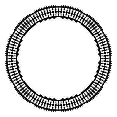 Ornamental Round Frame Border Featuring Abstract Mandala Motifs for Pattern.