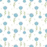 Childrens cute floral pattern for wrapping and textile vector
