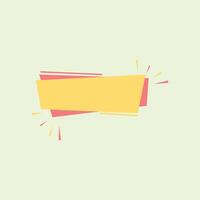 Banner flat icon. Isolated on green background. yellow banner isolated on white background. Flat banner illustration design element. Frame Banner for your Brochure, flyer etc vector