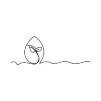 A plant with a root grows on planet Earth. Ecology. Environmental pollution. Earth Day. Save planet. Hand Drawn. Freehand drawing. Sketch. vector