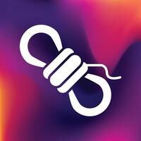 Rope trendy creative beautiful abstract illustration colorful gradient background vector