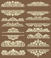 Set of Classic ornament design for elements vector