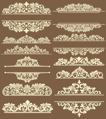 Set of Classic ornament design for elements