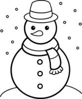 Winter background in snowman vector