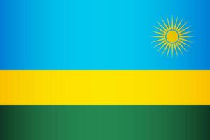 National Flag of the Republic of Rwanda vector