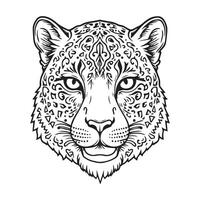 Free tiger head illustration on withe background vector
