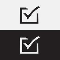 Black check mark icon. Check mark on transparent background. Check mark sign. tick symbol vector