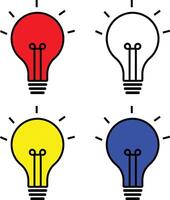 Ideas creativity analytical thinking processing light bulb vecto icon vector