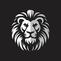 Monochrome Lion Head Emblem Design vector
