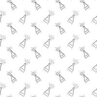 Seamless pattern with bottles of champagne, bottles of wine vector