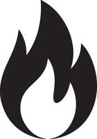 A simple minimalist illustration of a flame vector