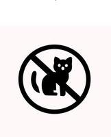 Icon cats are prohibited from entering vector
