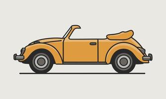 A cartoon car with a top down on a white background vector