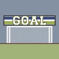 Goalie goal net vector