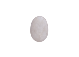 Quartz gemstone,Polished Oval White gemstone isolated background,Top view Closeup of natural mineral from geological,Single Rock Quartz stone.Element Concept for Zen,Spa png