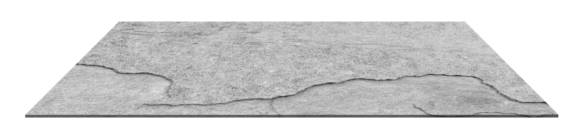 Broken Grey Concrete Flooring Grain Texture isolated,Cement Shelf Rough Surface,Top Table Isolated, Perspective Mock up Element for Studio Background,Interior Display Product png