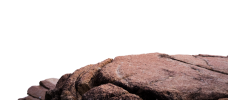 Rock stones isolated background,Nature Rock Cliff with texture is formation located part of the mountain,Group of Stone rough surface,image object Rock Sea Podium Stand Display for products present, png