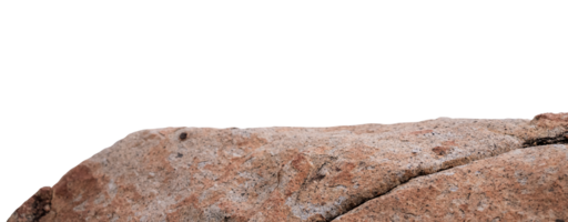 Rock stones with rough texture surface isolated, Brown,Orange Cliff Rock natural stone formation located part of the mountain,Broken Edge of a Chunk of Rock Sea with clipping path png