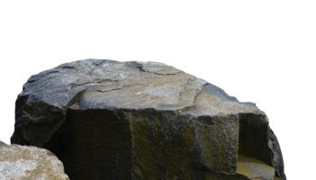 Stone Rock podium isolated for Product Display,Rock cliff grunge .Sea Rock Shelf with rough surface texture png