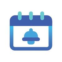 calendar icon with a hat on it vector