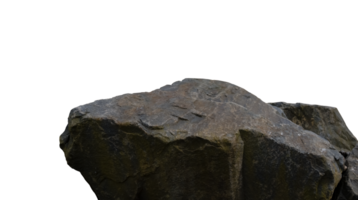 Rock Stone podium stage isolated for Product Display,Black Sea Rock Stand with rough surface texture,Nature Rock cliff element with clipping path. png