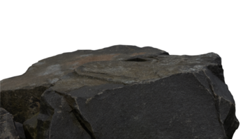 Stone Rock podium isolated for Product Display,Rock cliff grunge.Sea Rock Shelf with rough surface texture png