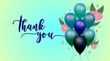 Thank You Calligraphy and enjoyable background vector