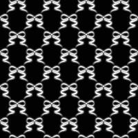 monochrome symmetrical ribbon bow pattern vector