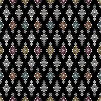 multi colored ethnic geometric tenun pattern vector