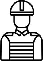 Fireman Illustration Icon vector