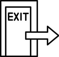 Emergency Exit Illustration Icon vector