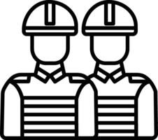 Firefighter Team Illustration Icon vector