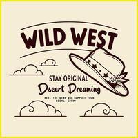 Vintage Wild West Cowboy Graphic vector