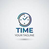Time clock logo design template vector