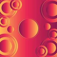 Abstract red yellow gradient geometric circle shape background. Modern futuristic background vector
