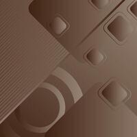 Dark brown smooth light shape abstract background. vector
