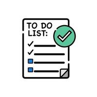 To do list icon on white background. vector