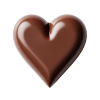flat lay of a chocolate heart isolated showcasing its delicate shape and texture perfect for festive and romantic designs emphasizing the sweetness of Valentine's Day png